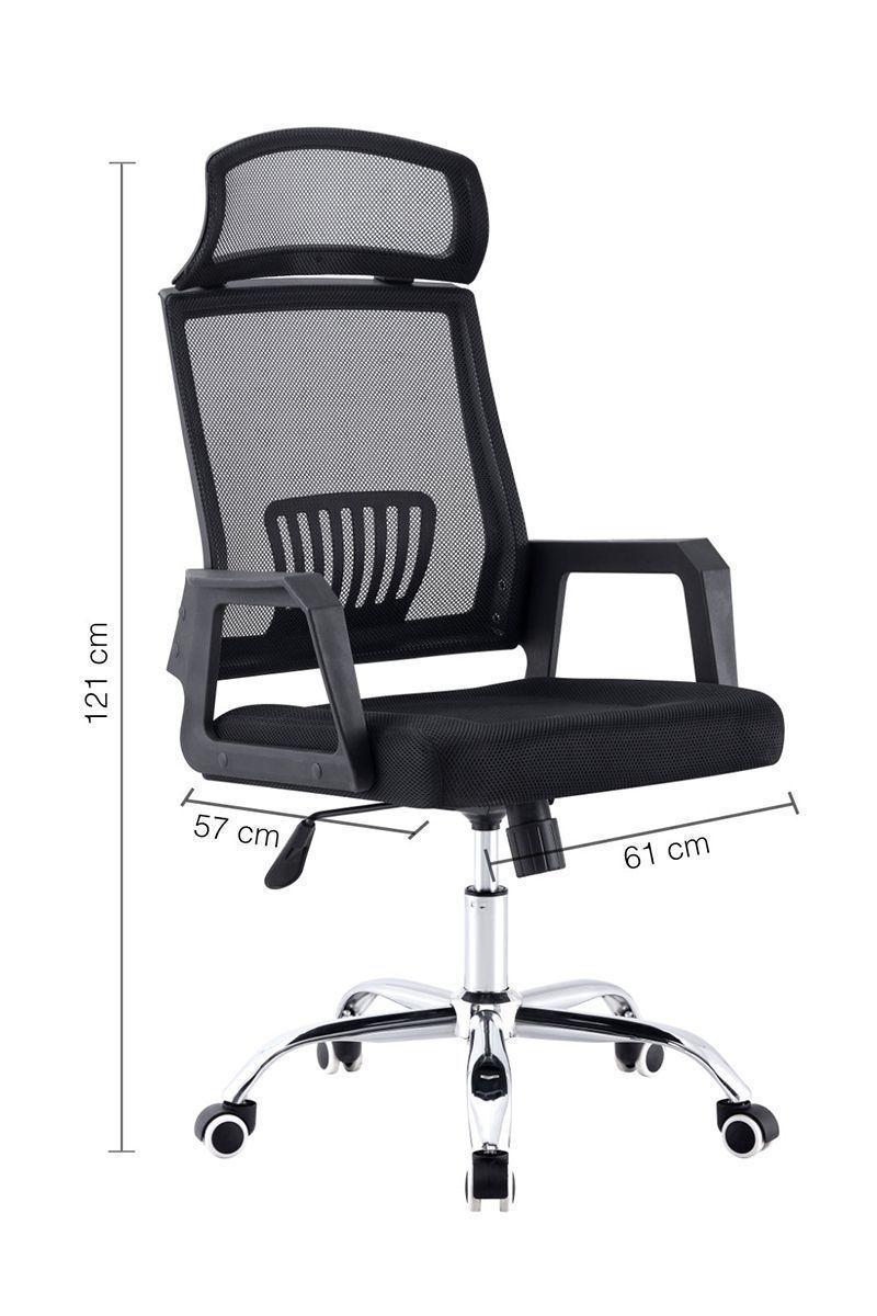 Silla de Oficina Respaldo Transpirable Negro-2