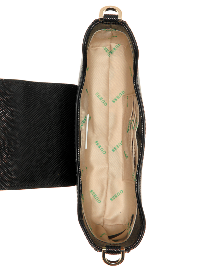 Cartera Guess Eco Ivy Top Zip Shoulder Bla Negro-3