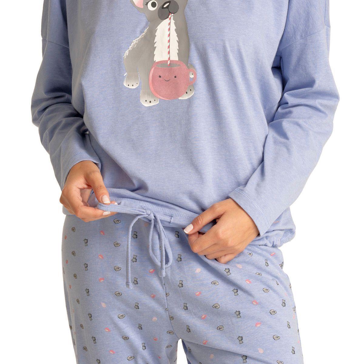 Pijama Mujer Invierno Estampado C2 Top-2