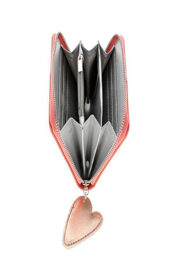 Billetera Mediana Corazon Rosa i-D-2