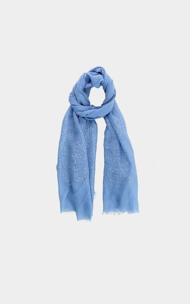 Pañuelo Liso Lentejuelas Azul i-D-0