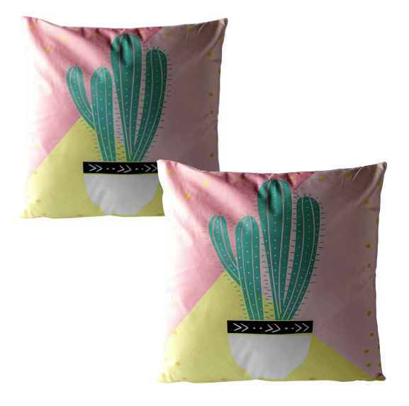 Set de 2 Cojines De Tela Diseño Verano Modelo D 45 X 45CM-0