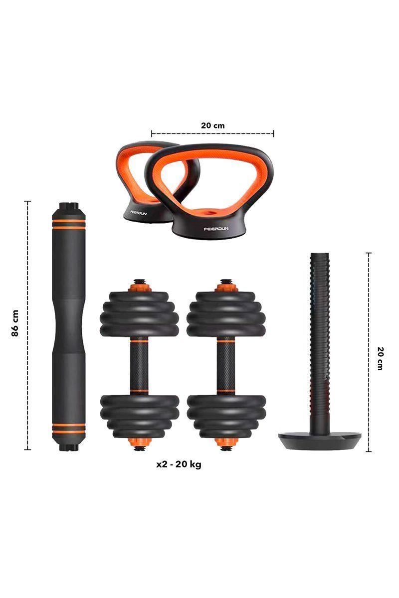 Pack Bicicleta Home Fitness + Set Pesas 20 Kg Kettlebel-2