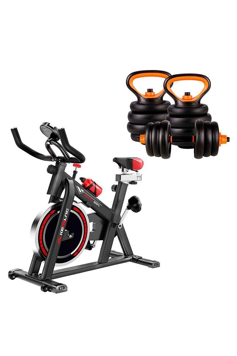 Pack Bicicleta Home Fitness + Set Pesas 20 Kg Kettlebel-0
