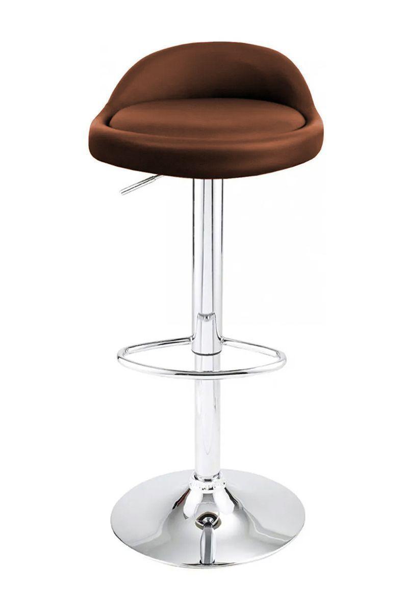 Silla Piso Bar Altura Regulable Café-4