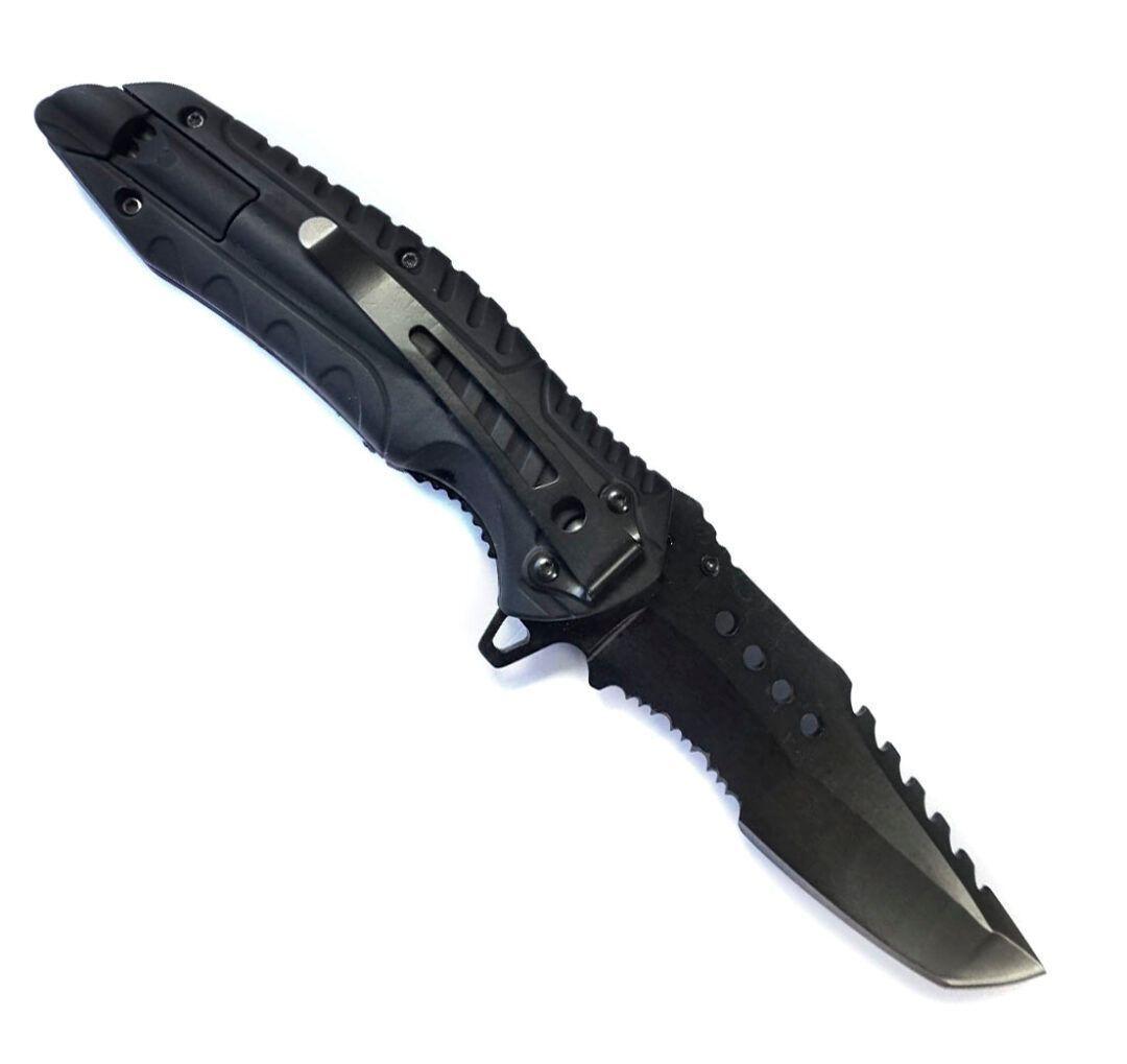 Cuchillo Ops Black Sterling Con Pedernal Y Silbato Ai84-1