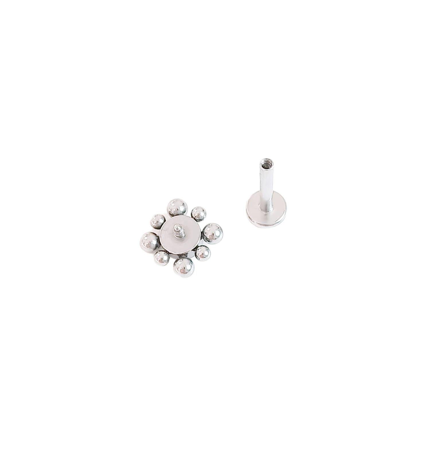 Piercing Oreja Tragus Conch Labret Modelo Petalos Hipoalergenico Unidad-2