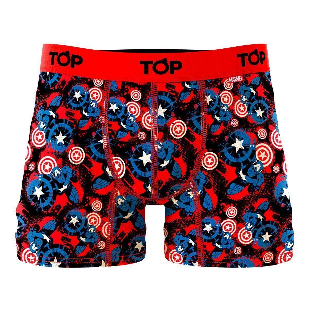 Boxer Medio Algodón Pack 3 Capitán América Top C1-3