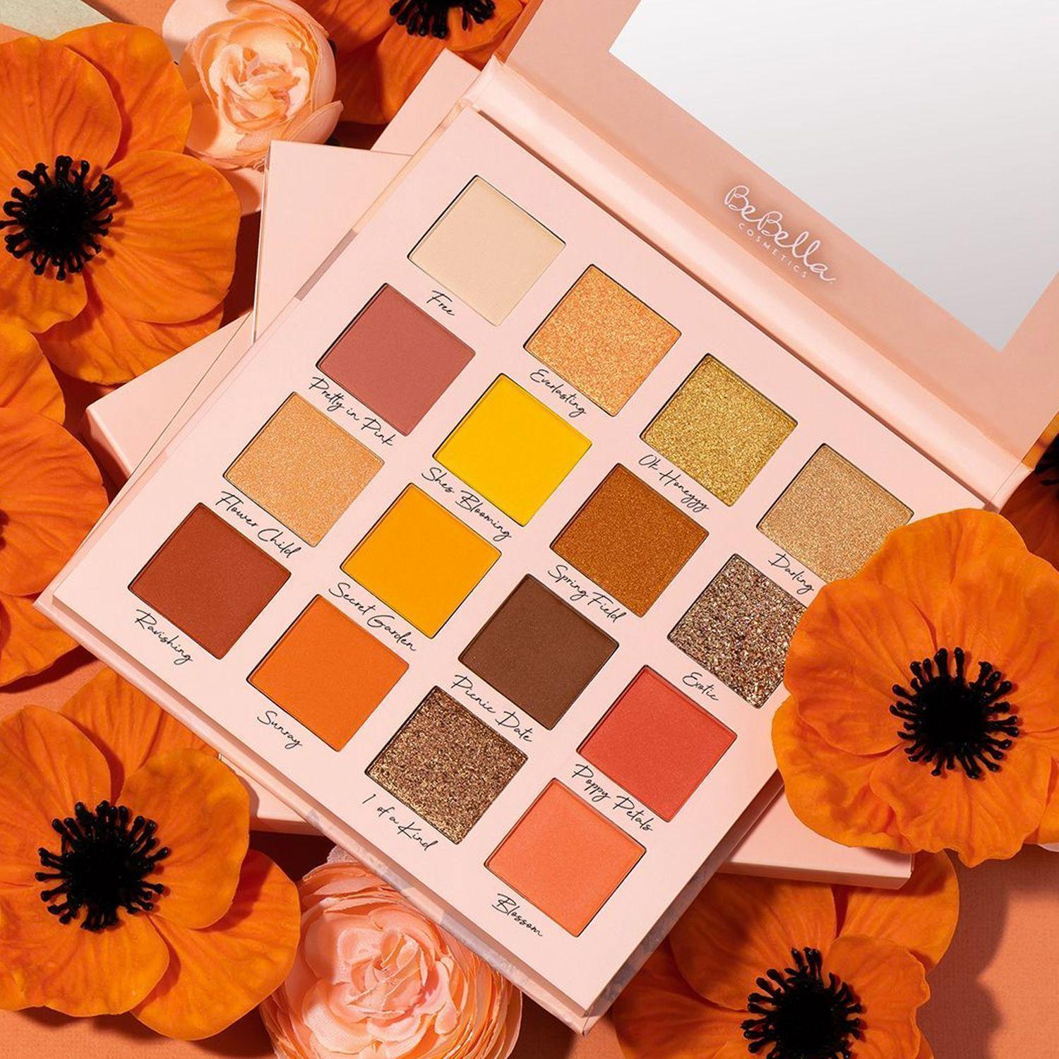 Pack Paleta De Sombras Oh Poppy De BeBella Cosmetics + Set 12 Brochas Holo Fun y Estuche Beauty Creations-3