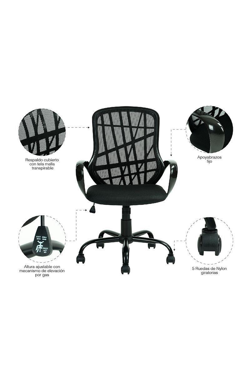 Silla de Escritorio Arena Negro-4