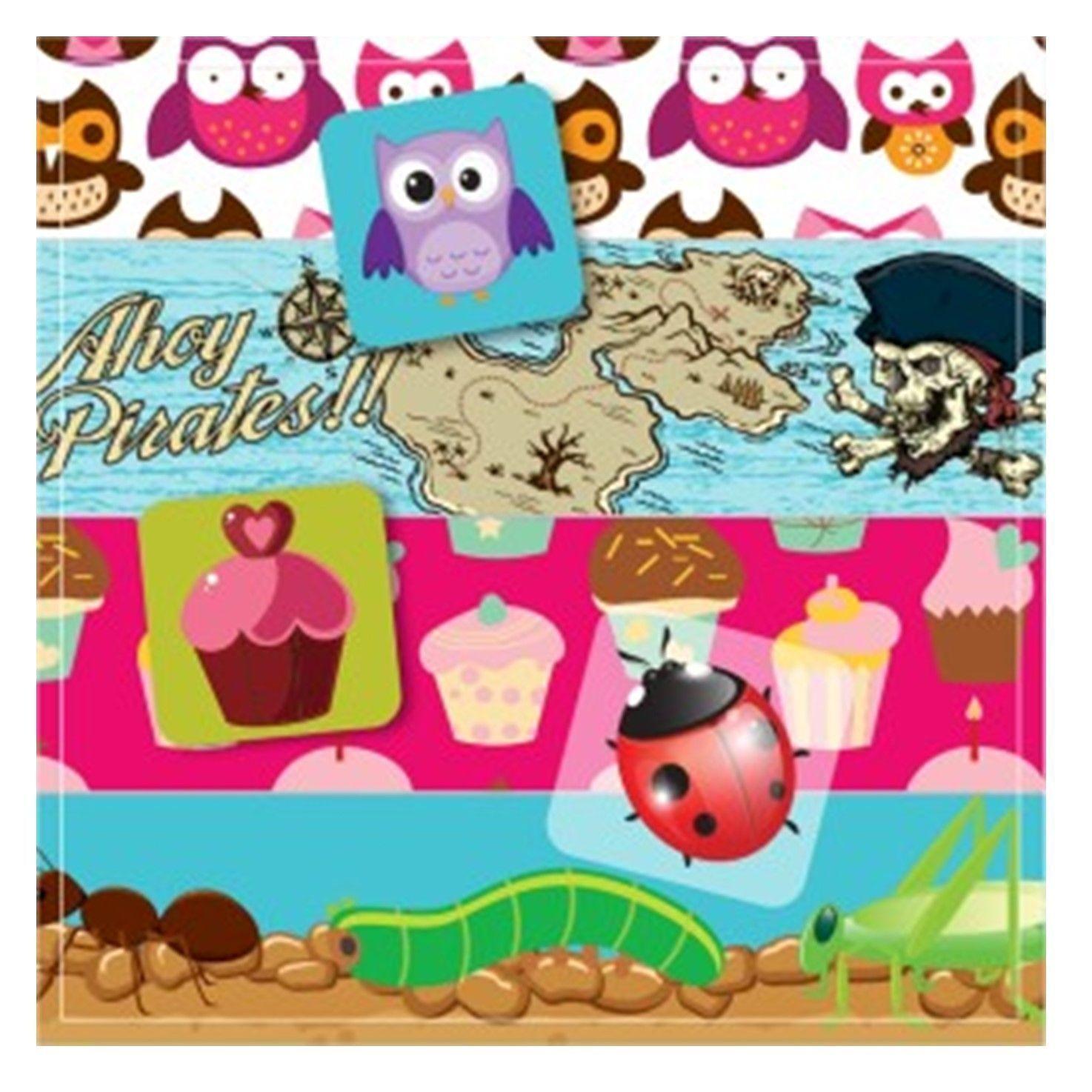 Box 80Uu Parche Curita Kids Pirata Buho Bichos Cupcake Curad-6