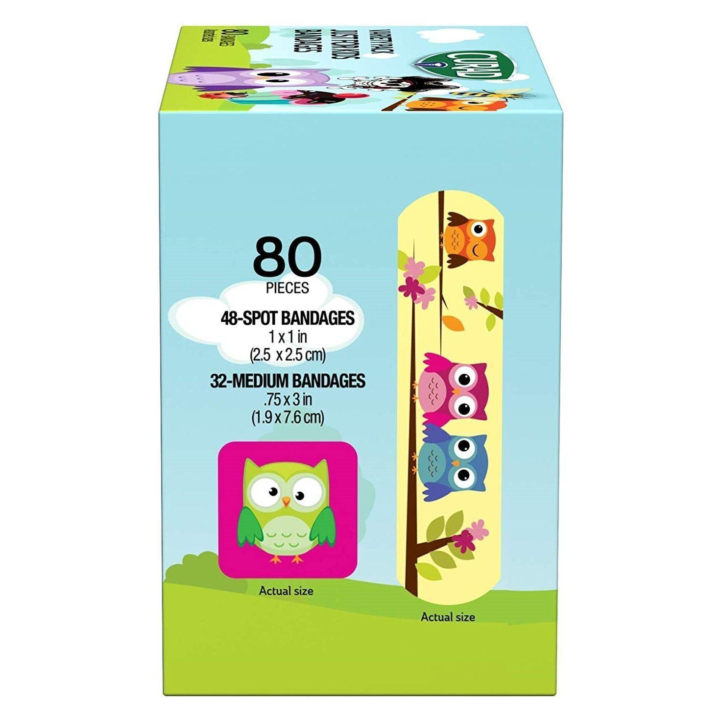 Box 80Uu Parche Curita Kids Pirata Buho Bichos Cupcake Curad-3