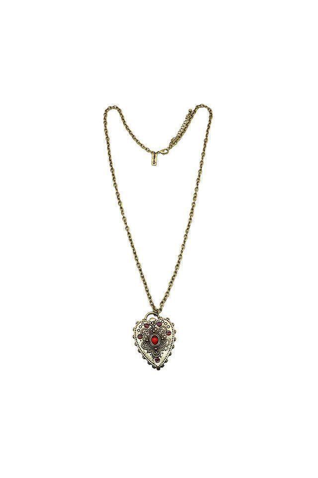 Collar Largo Dorado Folk Fire Full Heart Humana-0