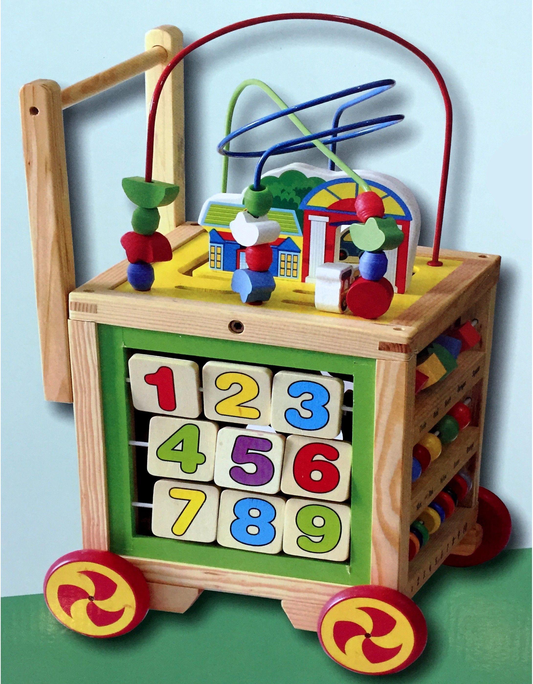 Caminador y caja motricidad multifuncional didactica de madera-4