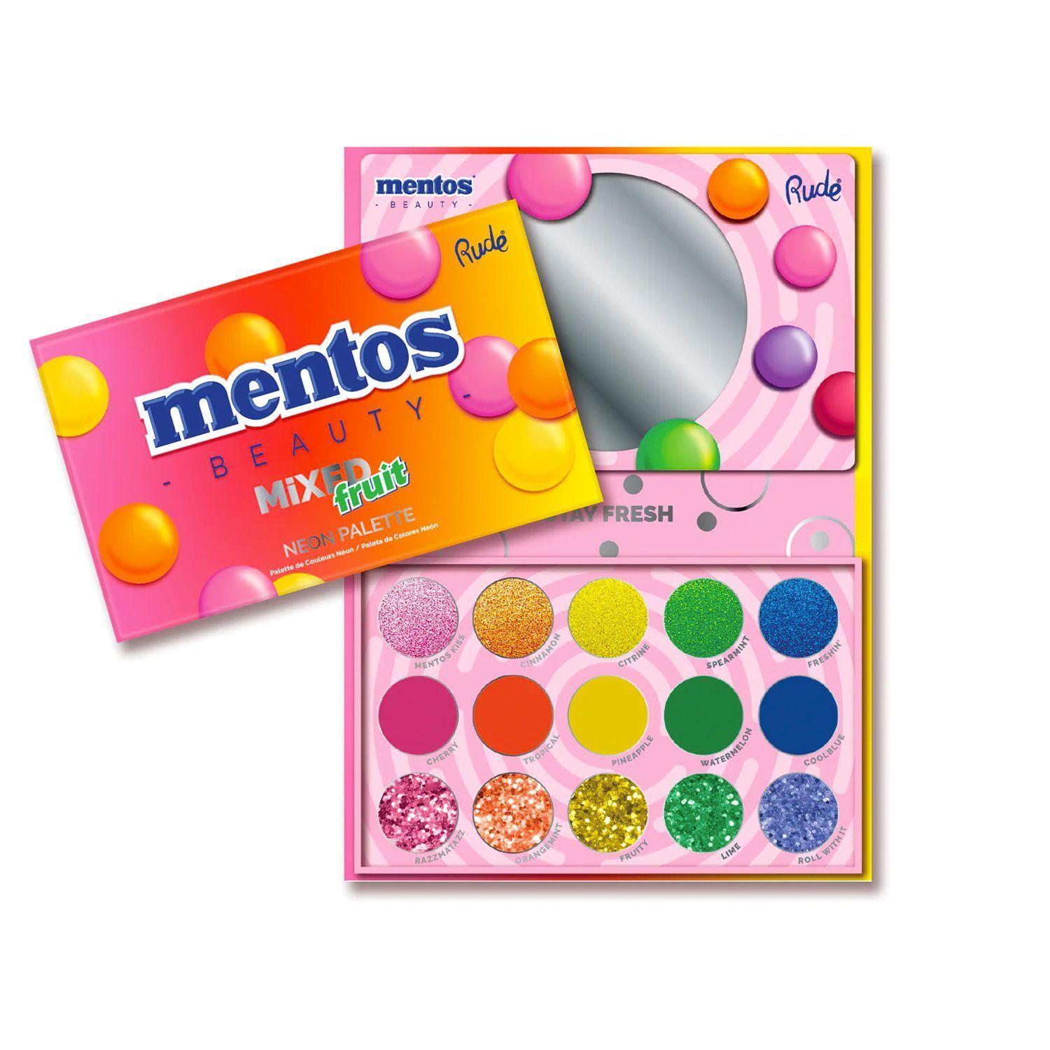 Paleta de Sombras Neón "Mixed Fruit" Mentos x Rude-0