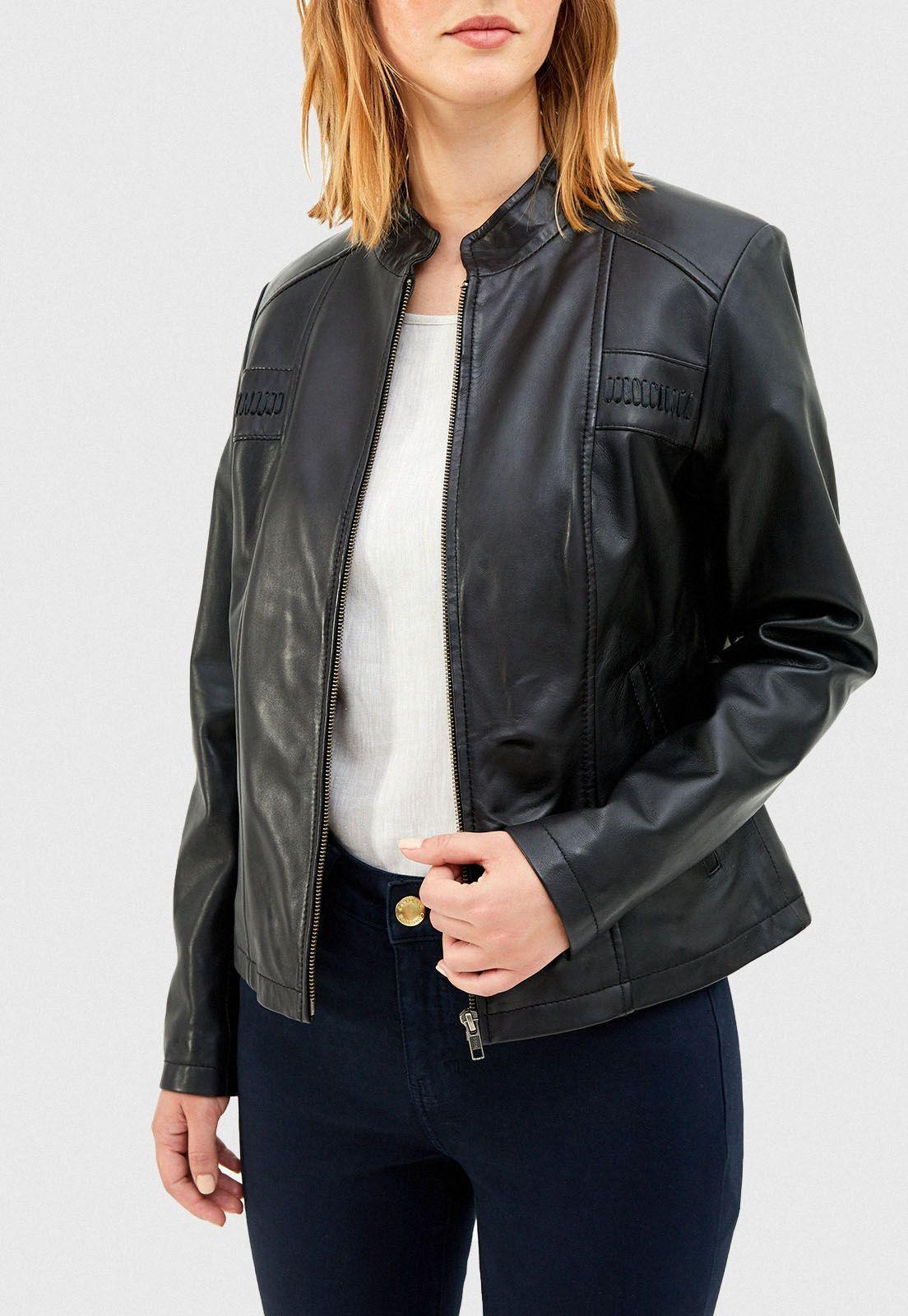 Chaqueta Cuero Isidora Negro-0
