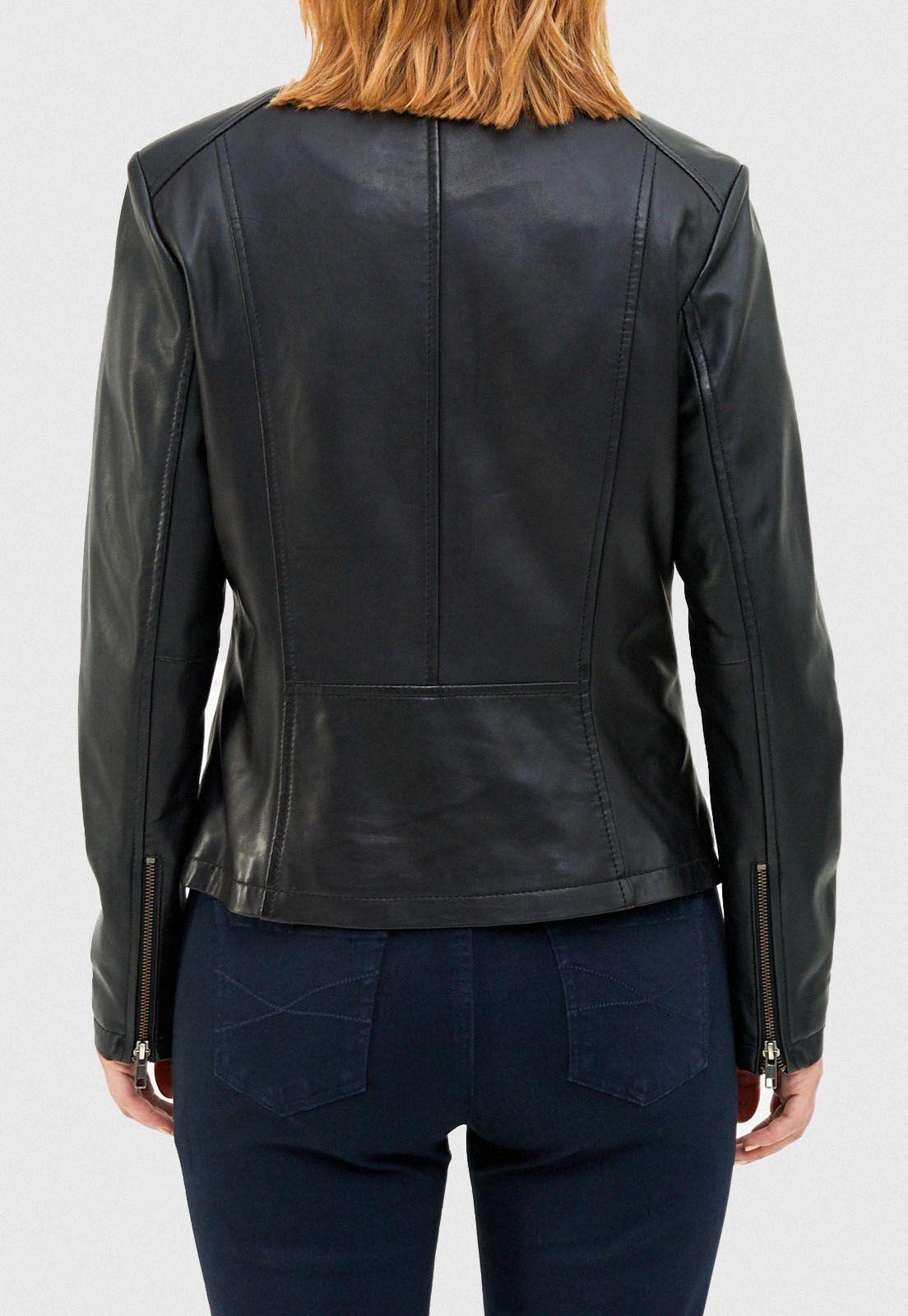 Chaqueta Cuero Isidora Negro-1