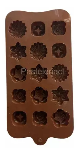 Moldes De Chocolate Moldes Chocolate Silicona 5 Flores N1 -2