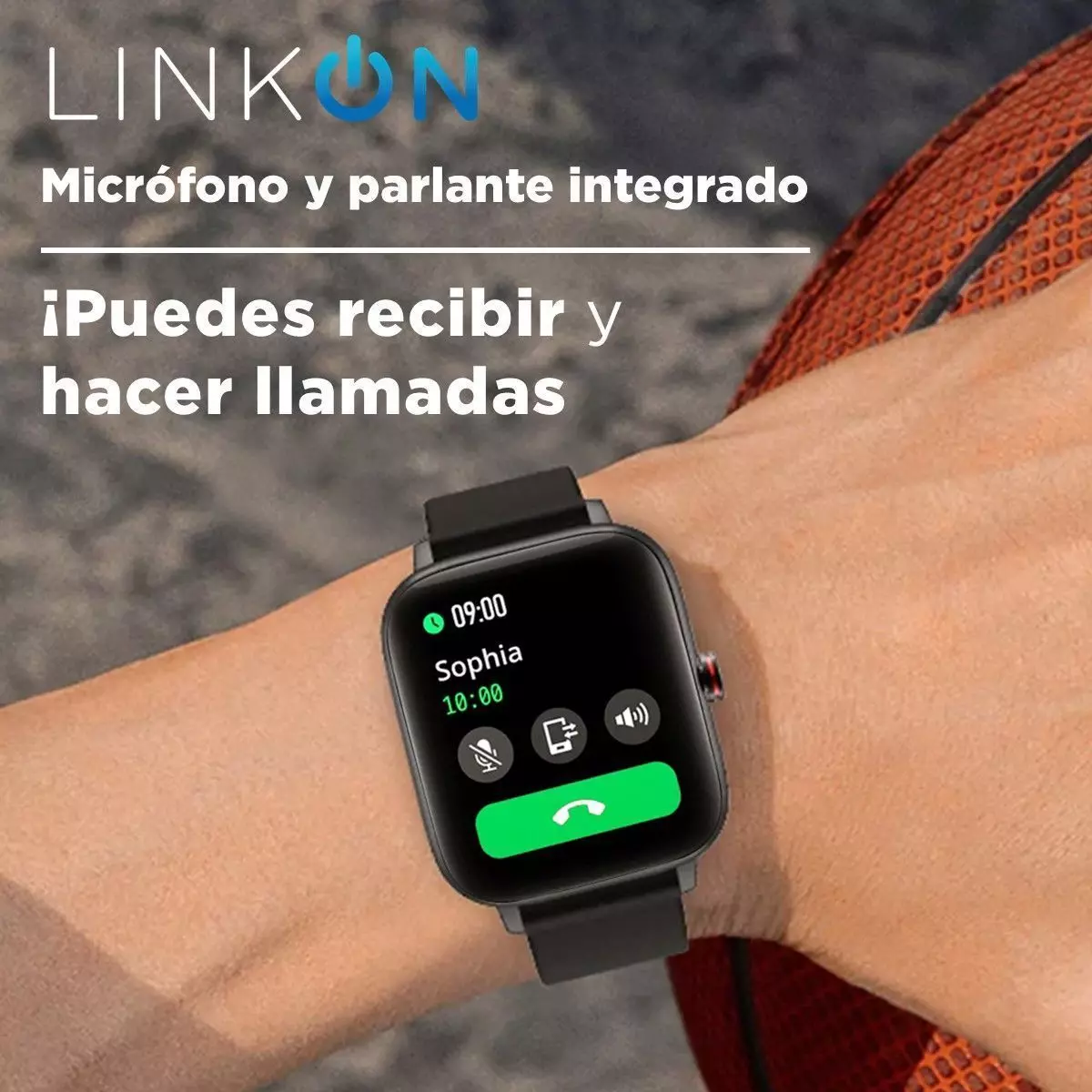 Reloj Inteligente Smartwatch Deportivo Linkon Mujer Hombre Negro-2