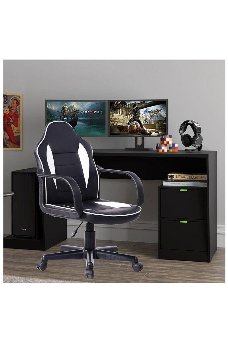 Silla Gamer Racer Ergonómica Escritorio - Blanco-1