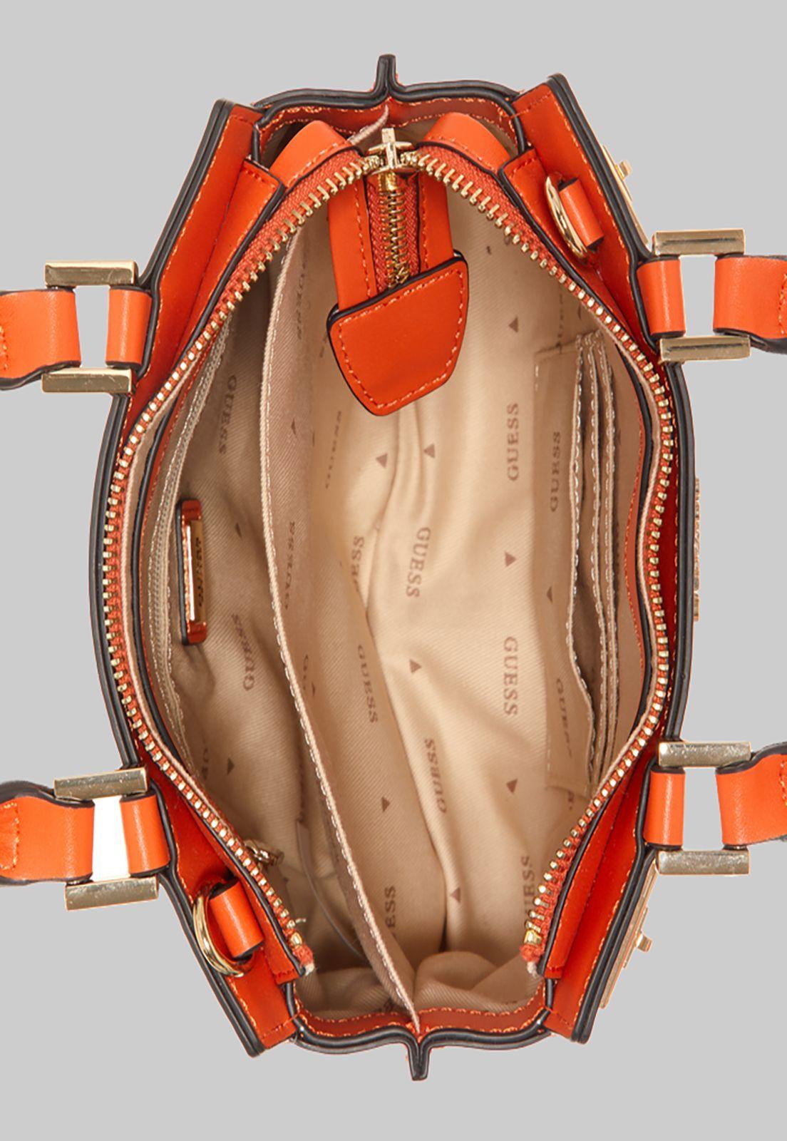 Mini Cartera Guess Katey Mini Satchel Ora Naranjo-3