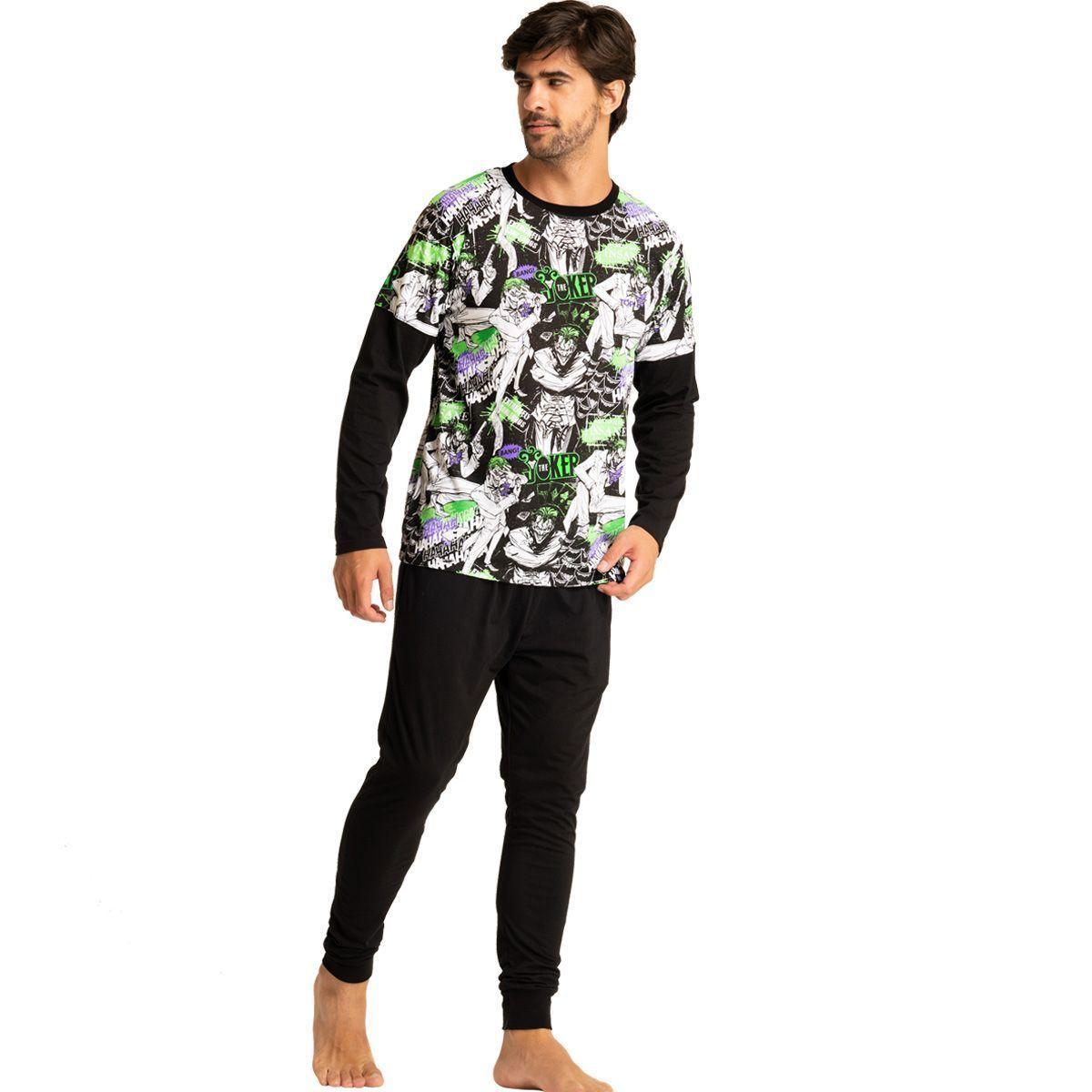 Pijama Algodón Invierno Hombre JOKER Top-0