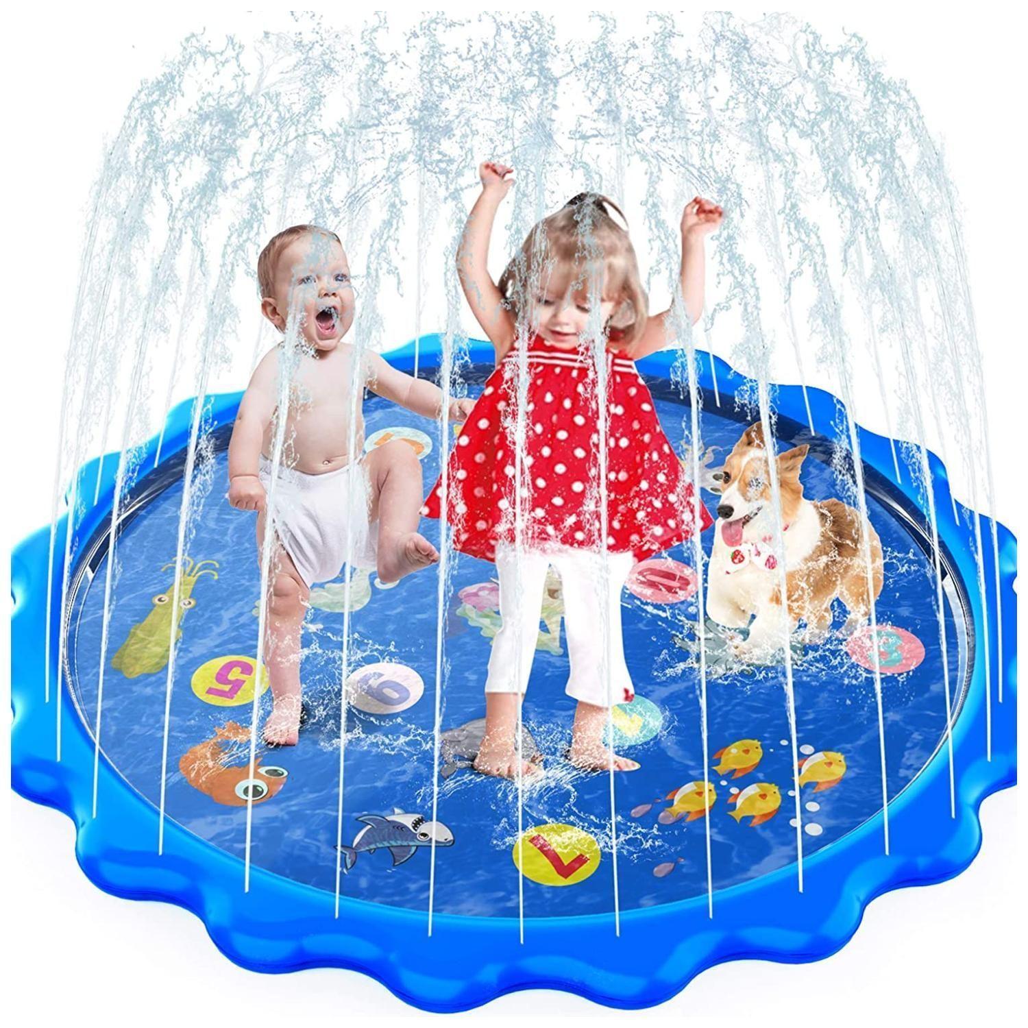 Juguete Alfombrilla Lanzadora De Agua Infantil Azul Verano-1