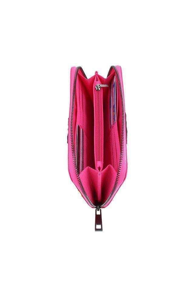 Billetera Grande Fucsia Folk Fire Logo Humana-2