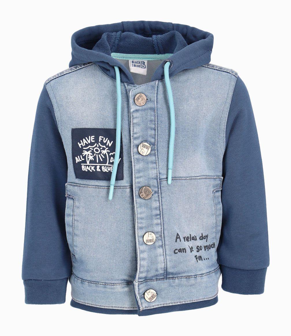 Chaqueta Bebé Niño Denim Celeste Black and Blue-0