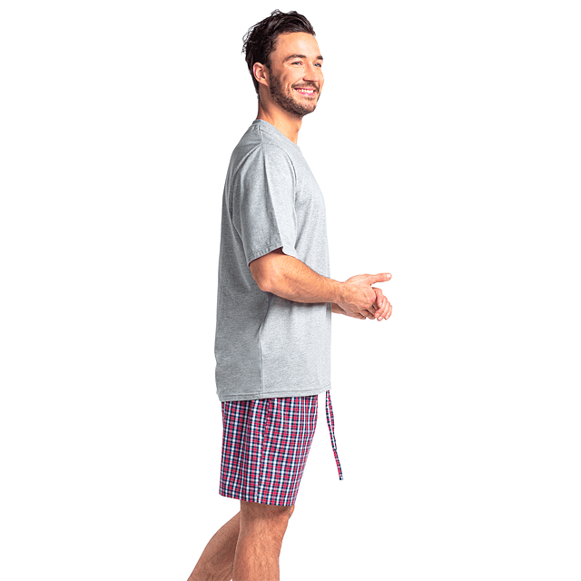 PIJAMA CORTO HOMBRE ALGODON   -1