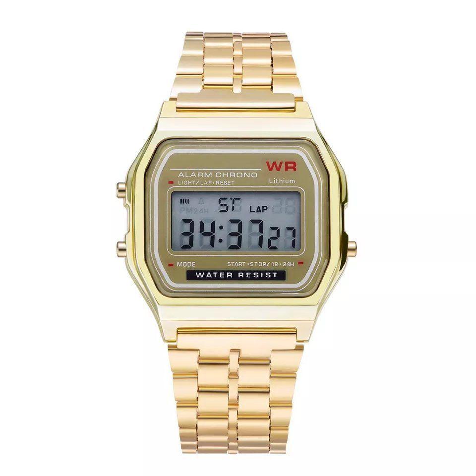 Reloj digital  WR Steel Gold-0
