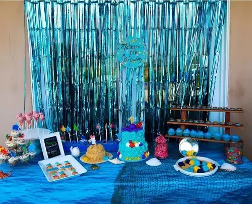 Guirnalda Cortina Metálicas Cortina De Cumpleaños Decoracion -3
