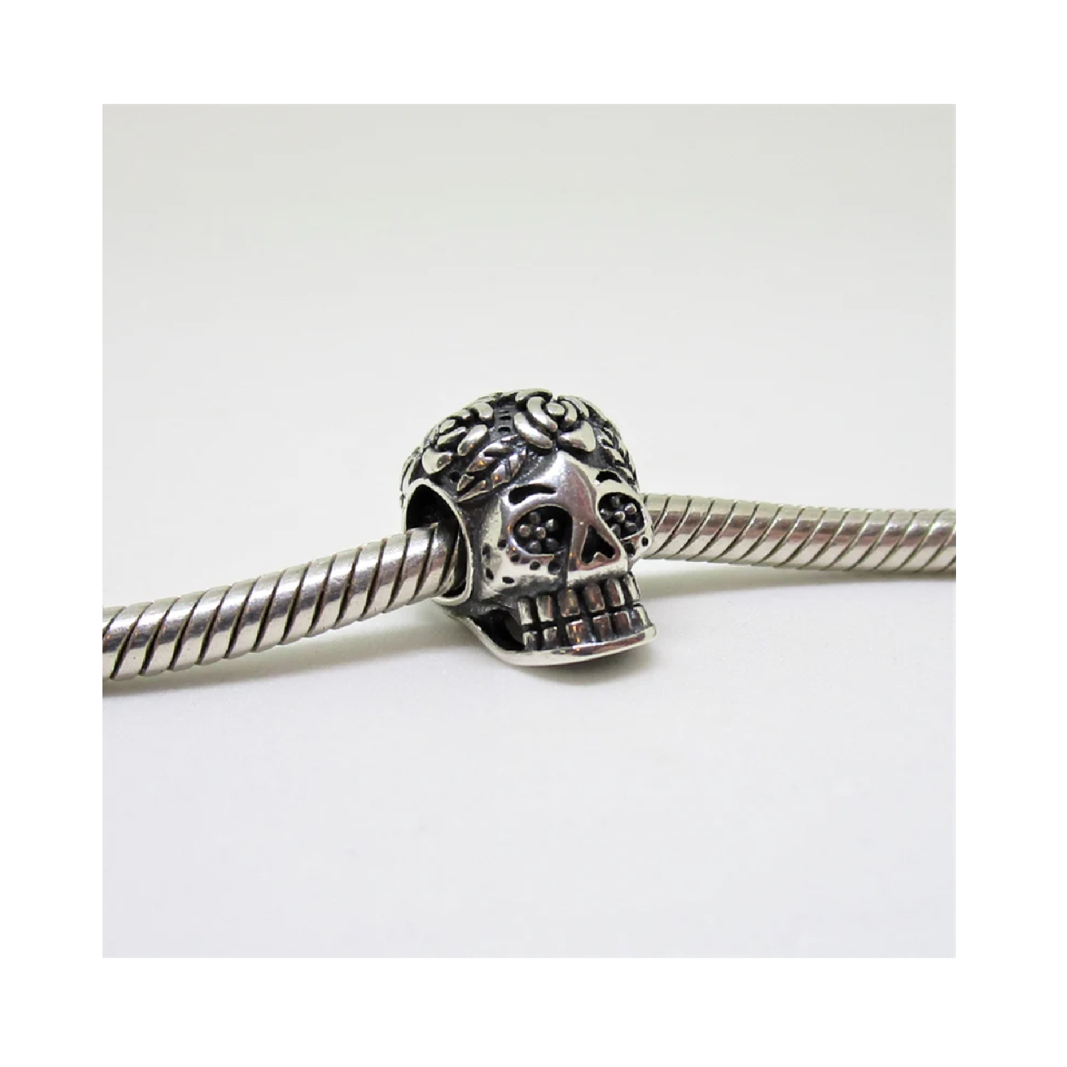 Charm Calavera Día de Muertos en Plata Fina 925 SILVER HEART-2