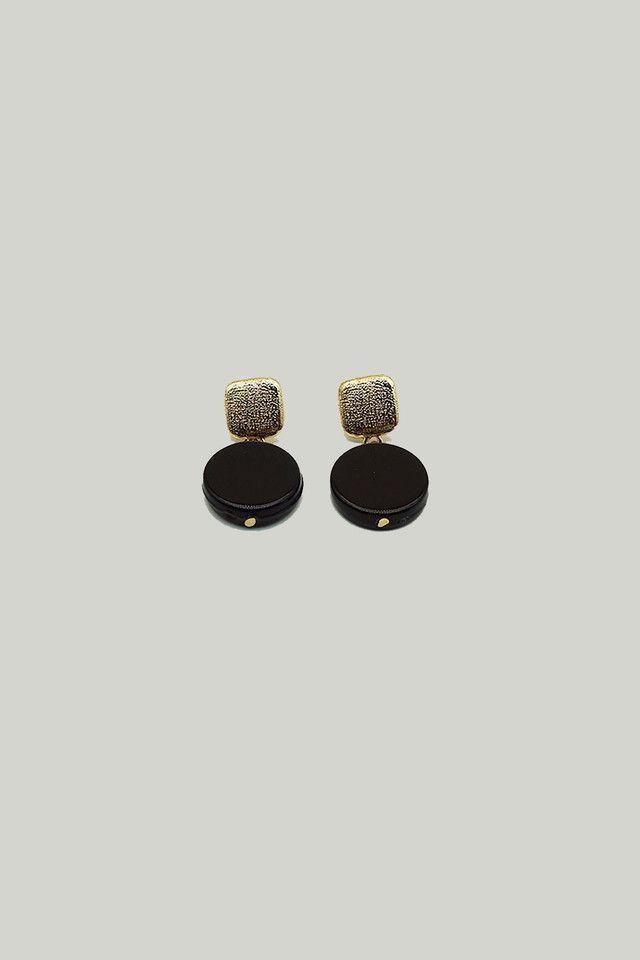 Aros Medianos Negro Black & Gold Lupe i-D-0