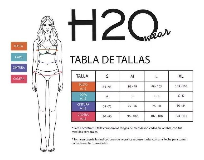      Traje Baño Mujer Calzon Alto Nuevo Original H2o-3