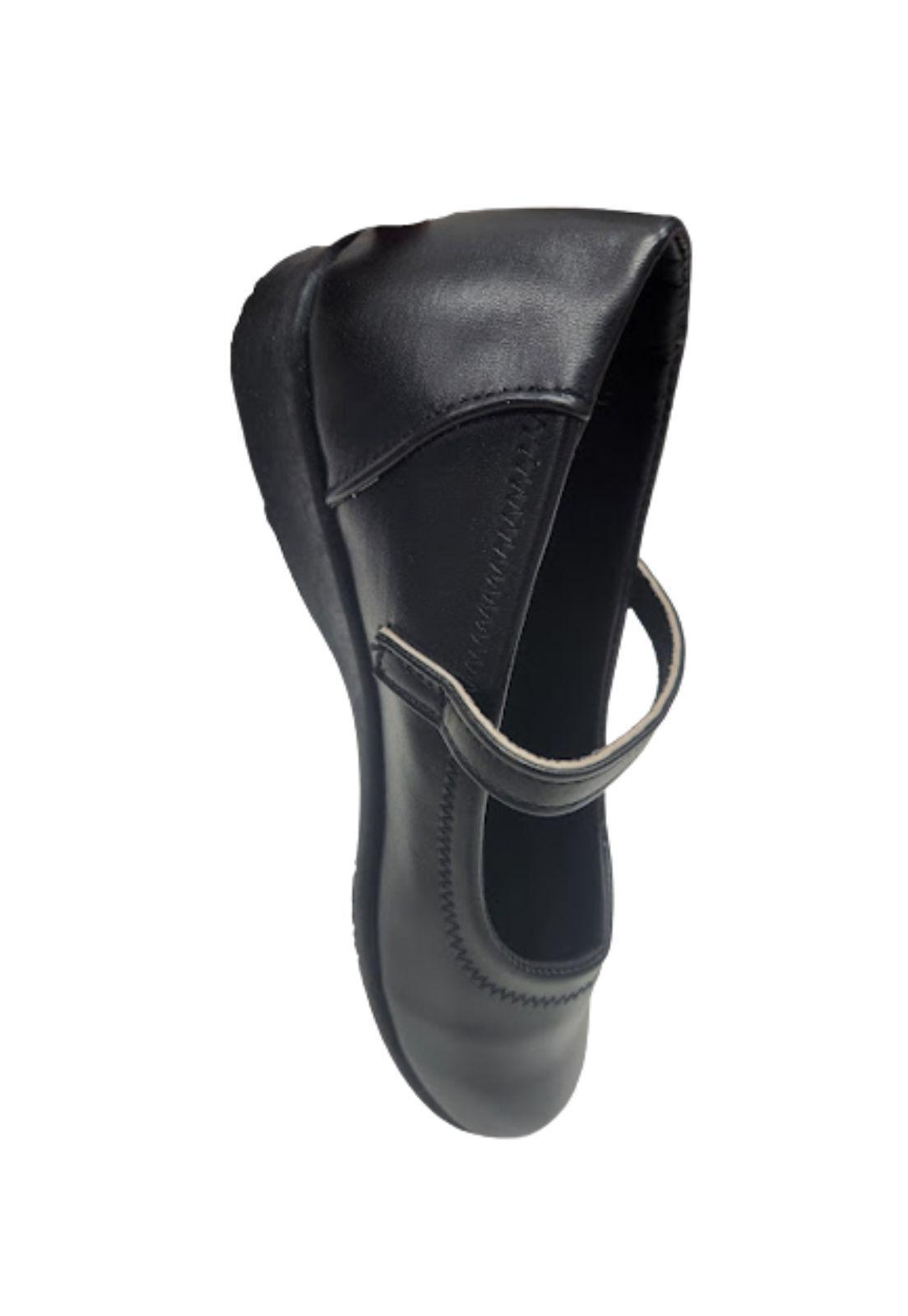 Zapato escolar Niña Negro Velcro-3