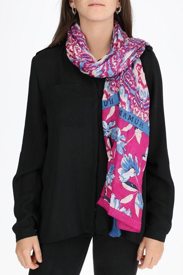 Pañuelo Estampado Boho Fucsia Humana-2