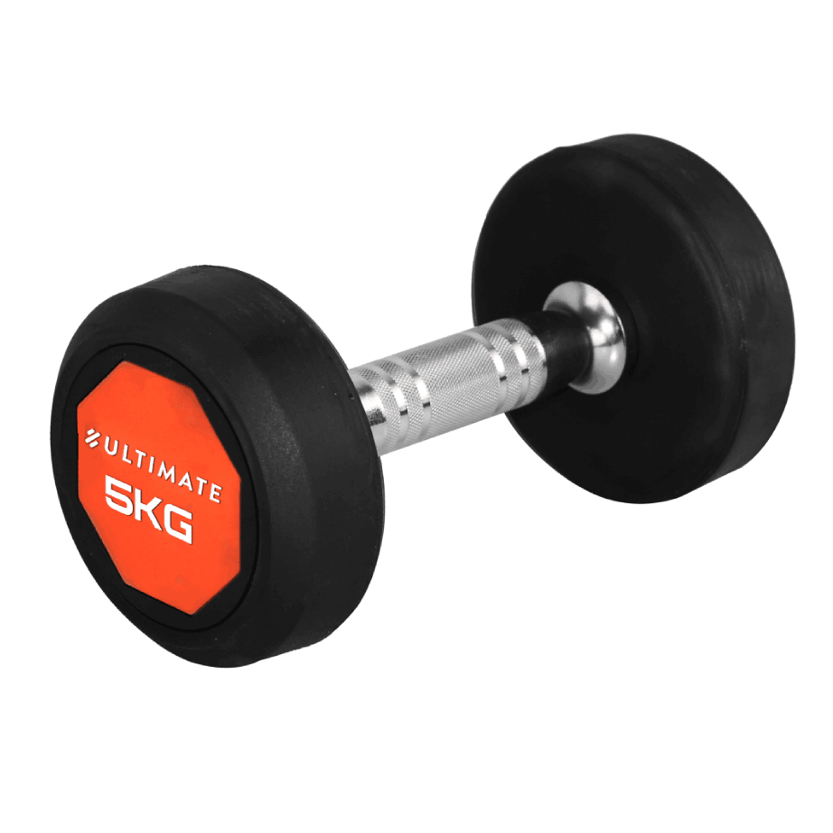 Mancuernas Cromadas Engomadas Pro 5 kg (Par)-0