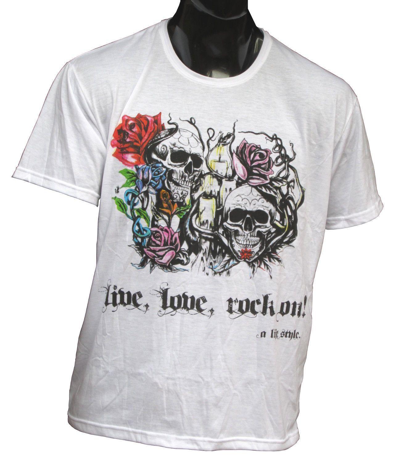 Polera Hombre Calavera velas-0