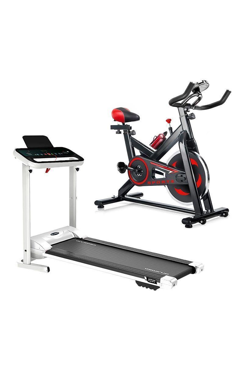 Pack Trotadora Kemilng K500 + Spinning Go Fitness Blanco-0