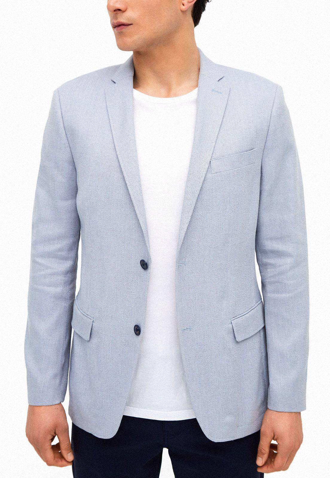 Chaqueta arizona lino celeste-0