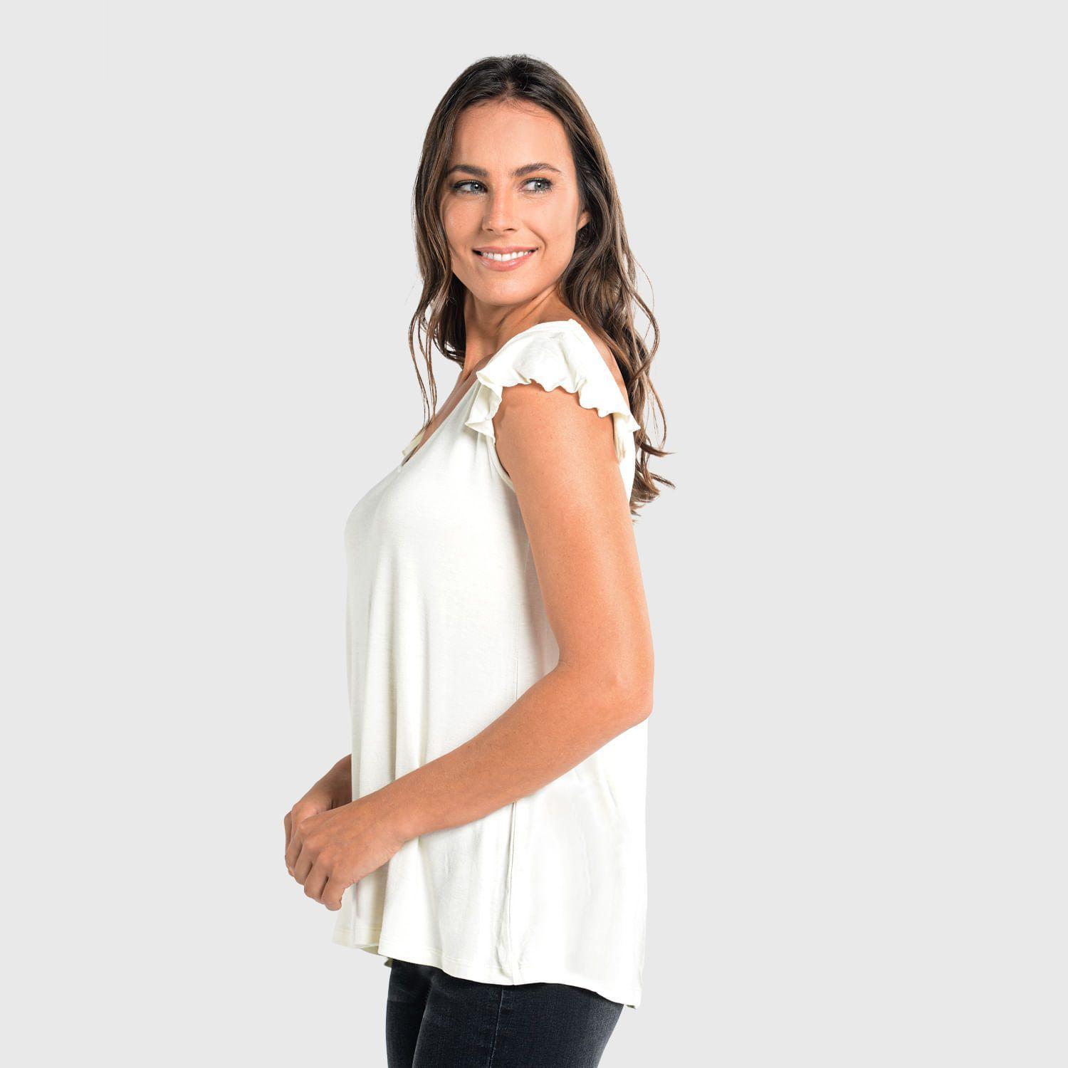 POLERA MANGA CORTA CAFFARENA BLANCA-1