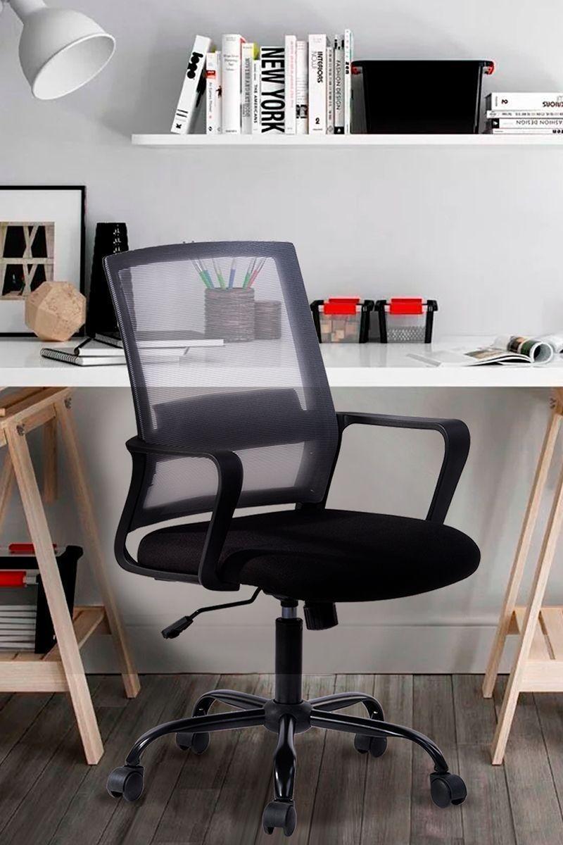 Silla Oficina Altura Ajustable y Apoyabrazos-5