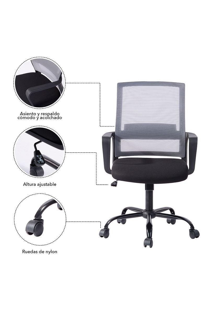 Silla Oficina Altura Ajustable y Apoyabrazos-4