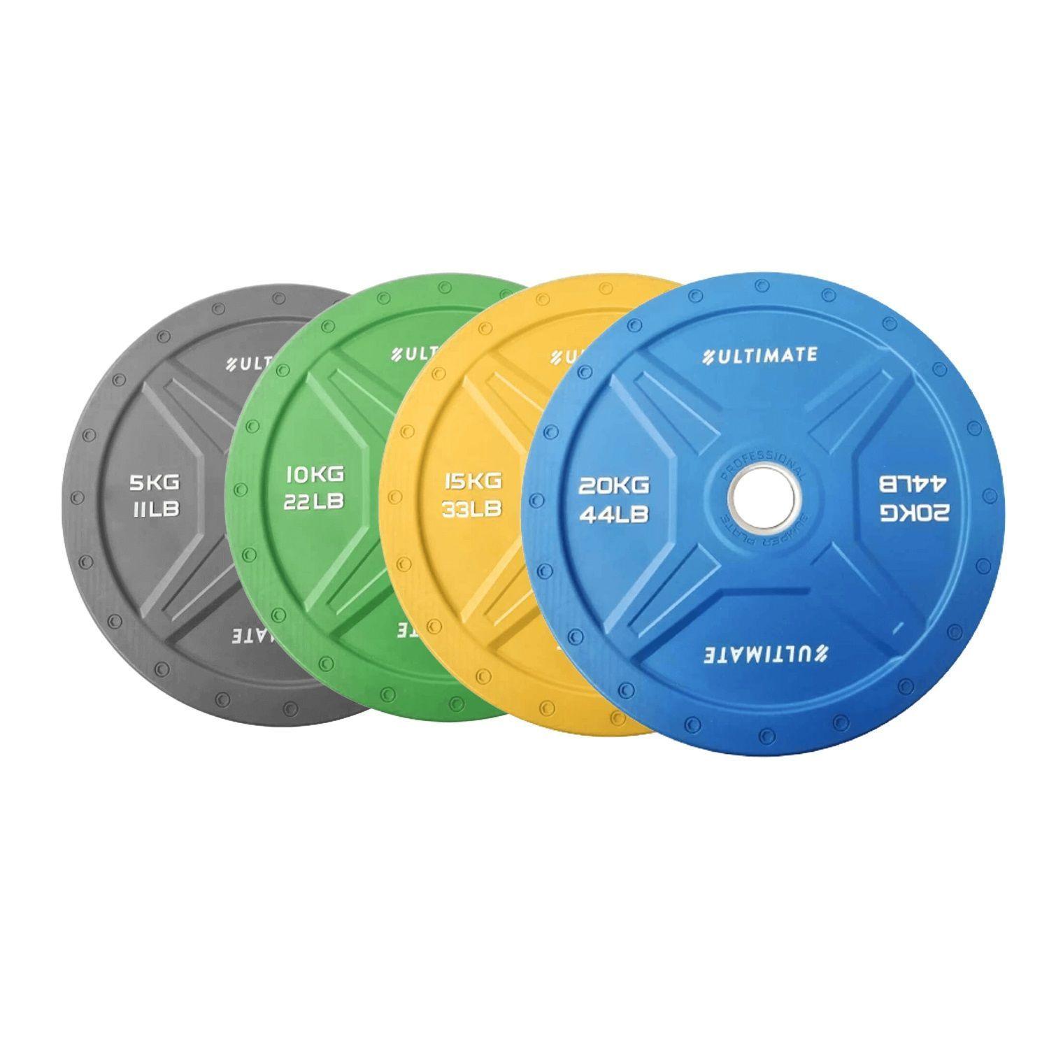 Pack 100KG Discos Olímpicos Bumper Elite Hex-0