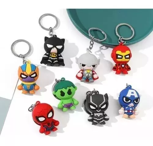 Llaveros De Super Heroes Diseños Variados Colgables Mixtos-7
