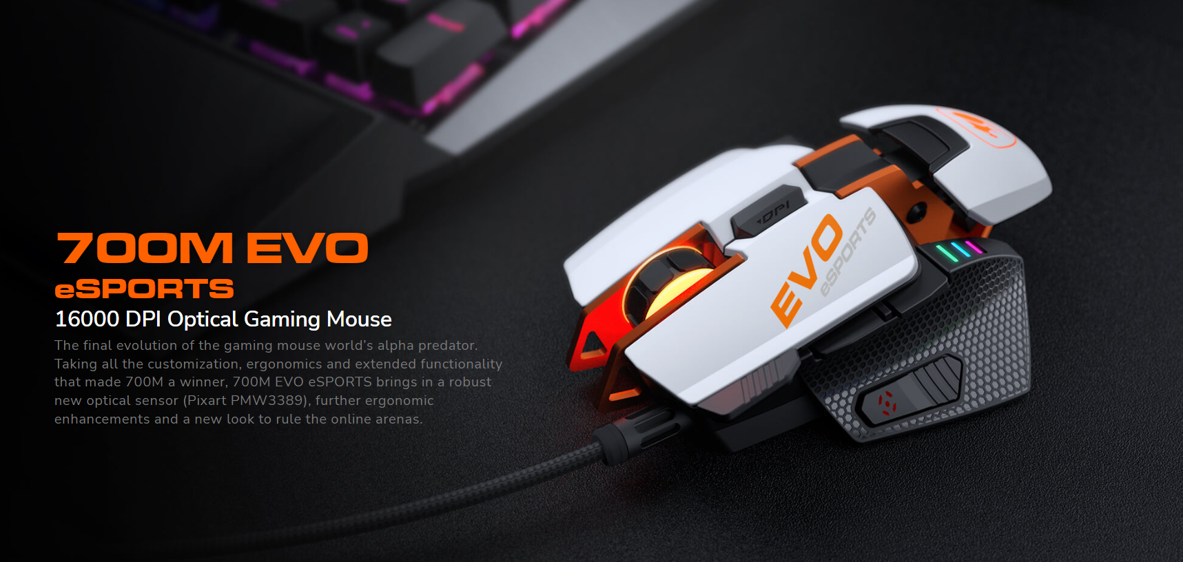 Mouse Gamer Cougar 700M Evo Pro White Gaming Edition-10
