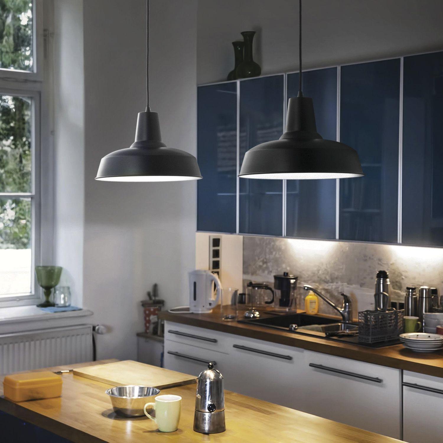 Lámpara Colgante Diseño Moderno Negro E-27-6