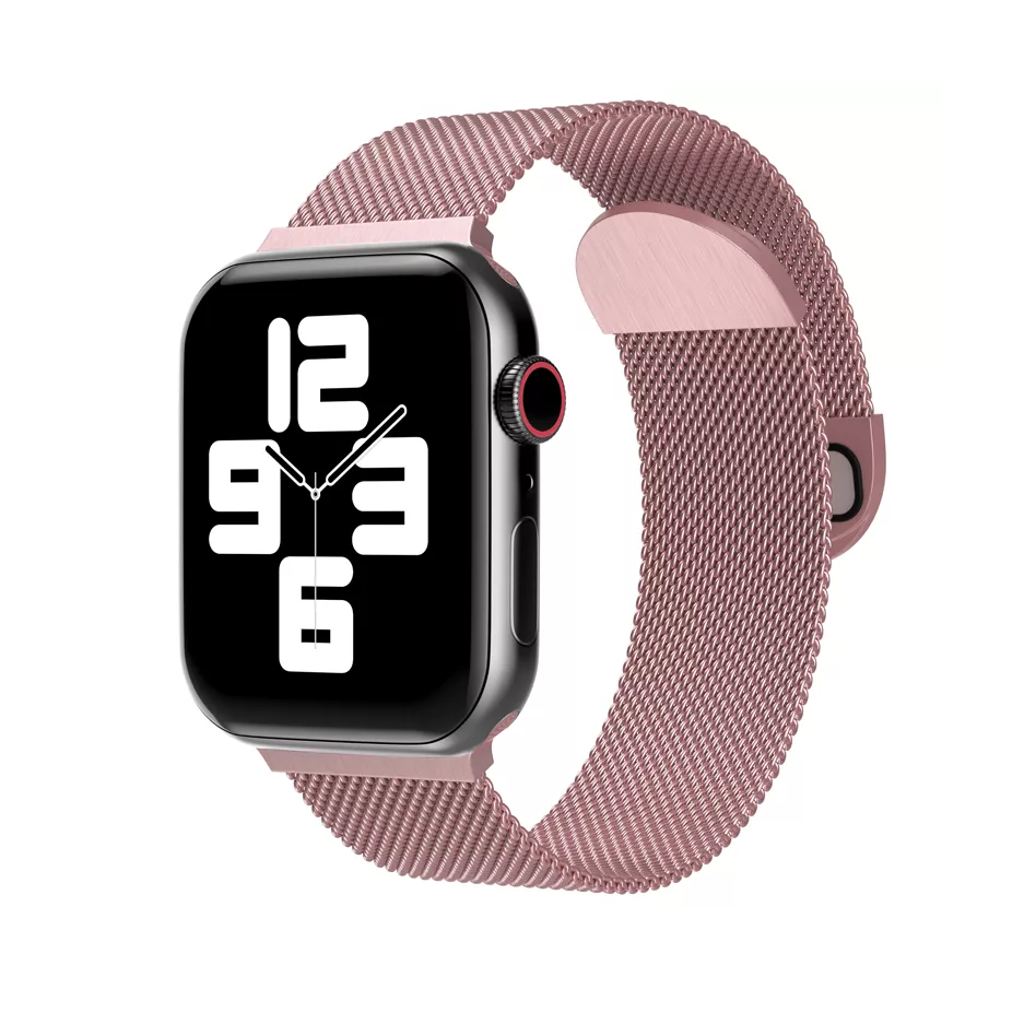 Correa Metálica Para Apple Watch 38 /40 / 41 / Rosa   -0