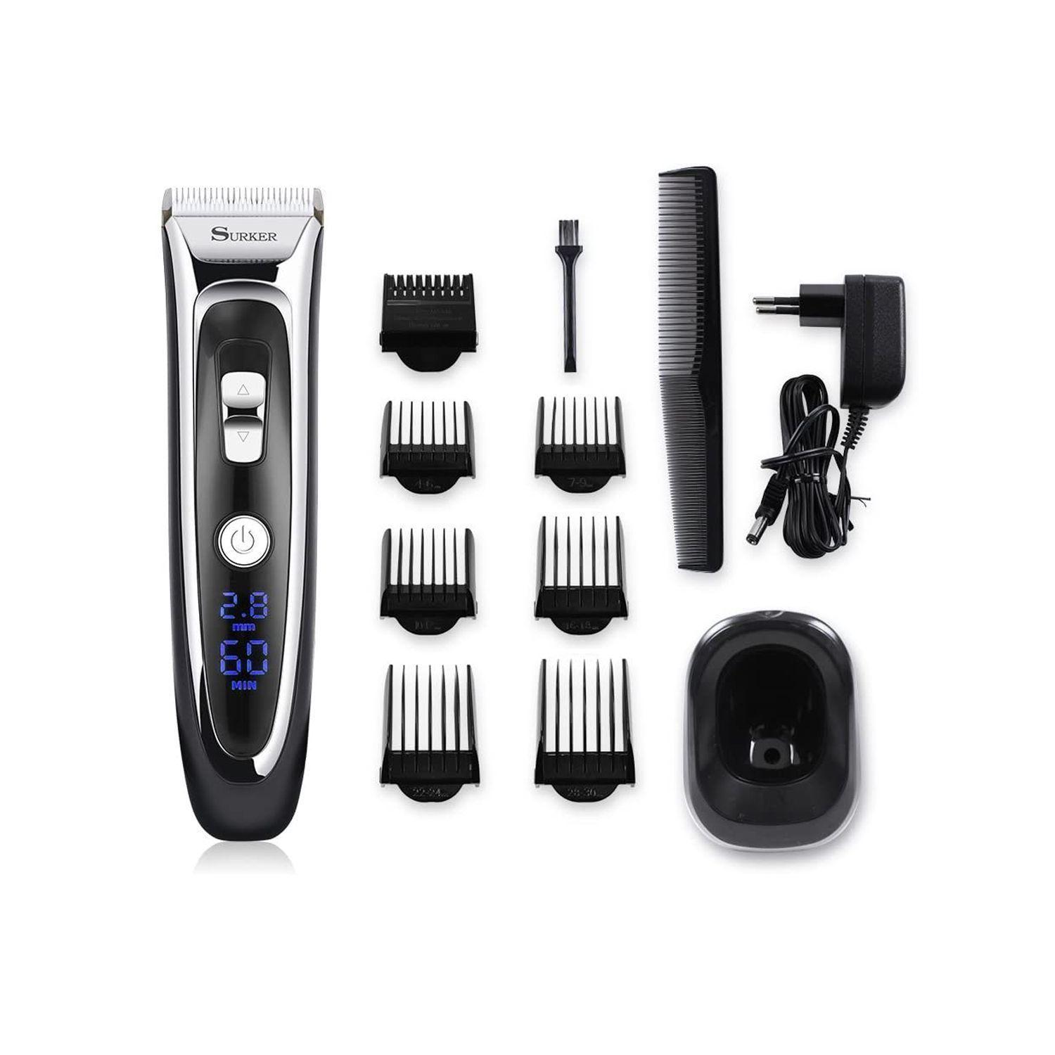 Cortadora de Pelo Profesional 6 Peines Pantalla Led -3